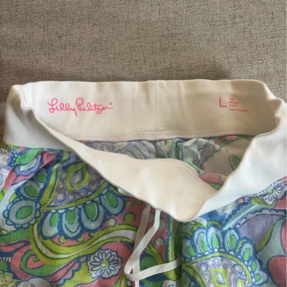 Lilly Pulitzer Multicolor Paisley Beach Pants - Picture 3 of 4